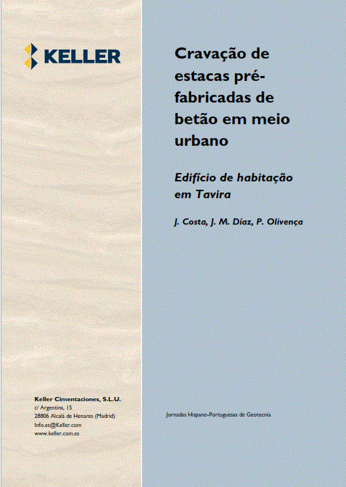 Cravação estacas pré fabricadas meio urbano
